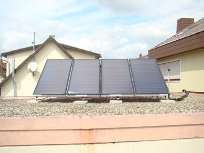 Solarzellen Aufachmontage